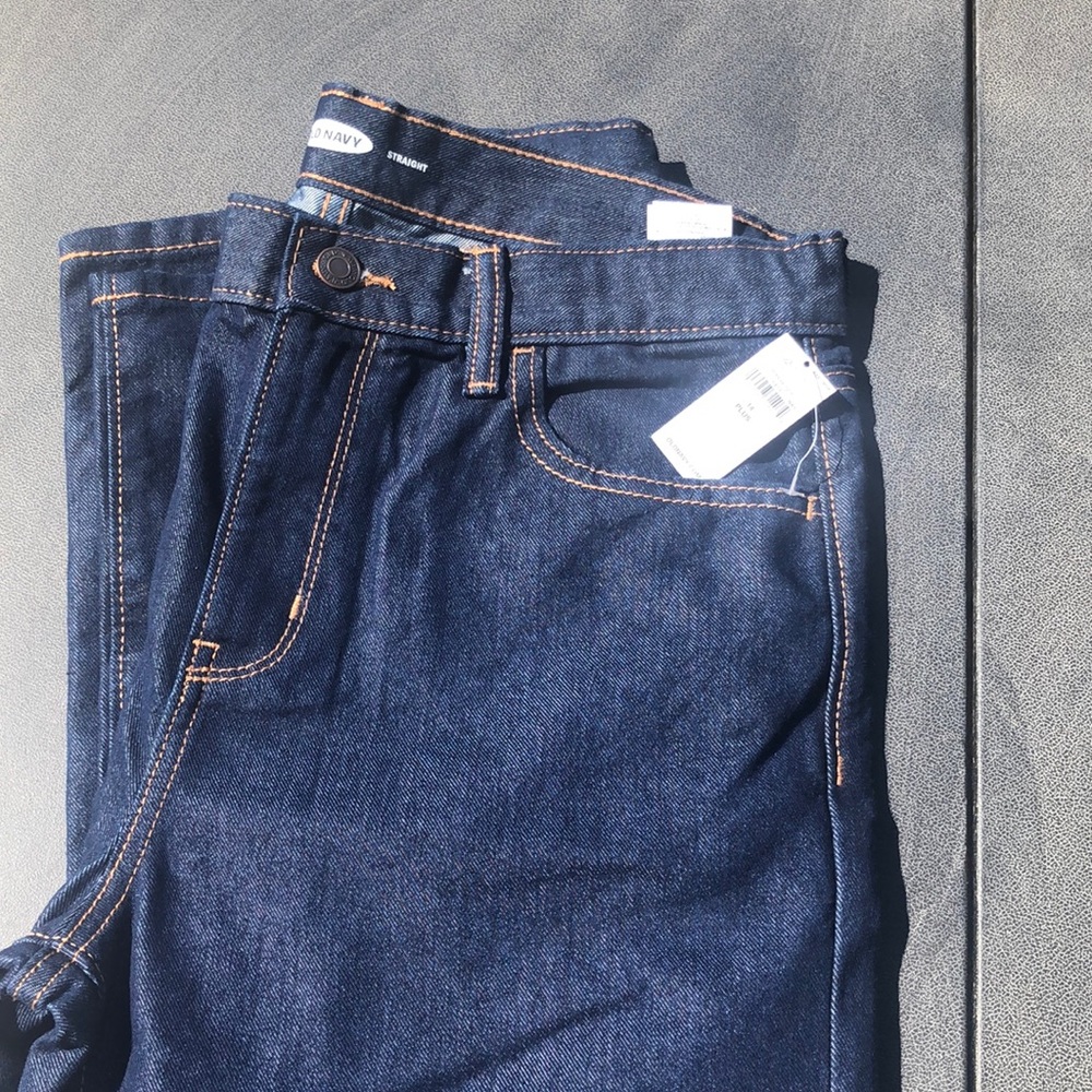 Old navy blue jeans